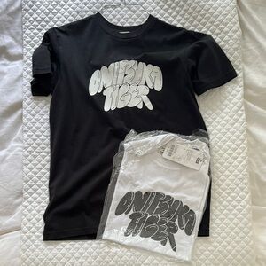 Onitsuka Tiger by Asics Black and White Short Sleeve Tees